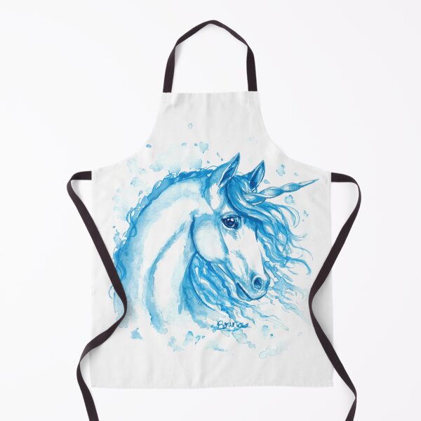 Item preview, Unicorn face in blue designed and sold by Brina Williamson.