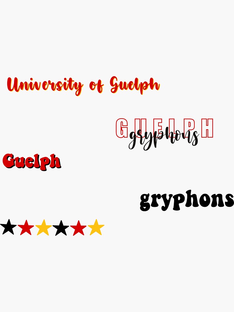 "University of Guelph Sticker Pack" Sticker for Sale by himynameismadie