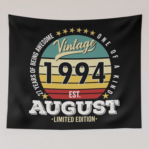 Item preview, 27 Years Of Being Awesome - One Of A Kind Limited Edition - 1994 Vintage 27s Retro, Classic, Cool, August Birthday.  designed and sold by ALITOPRINCE.