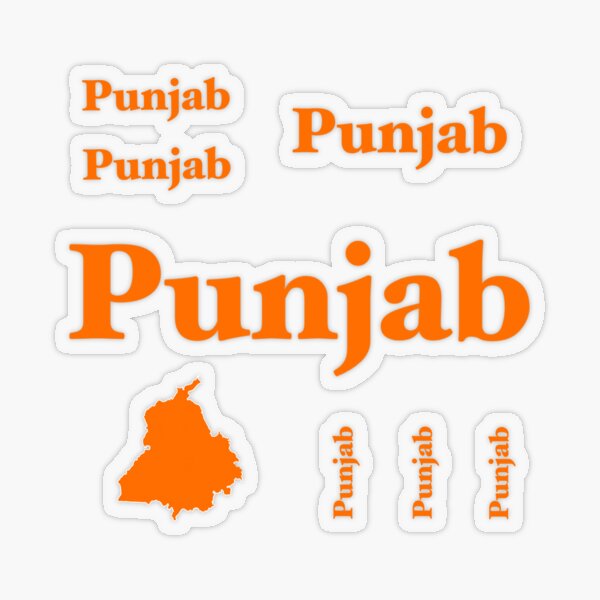 Item preview, Punjab written in Kesari letters  designed and sold by PurpleClouds26.