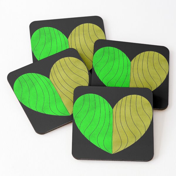 Item preview, Green & Yellow Balloon Split Heart Mandala designed and sold by rainestore.