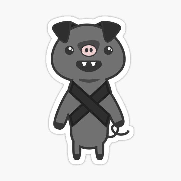 Black Pig Sticker