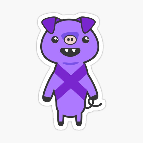 Purple Pig  Sticker