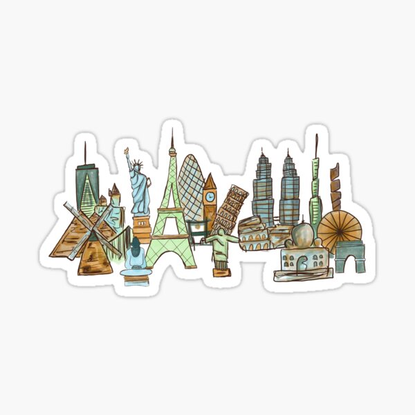 World Landmarks Sticker