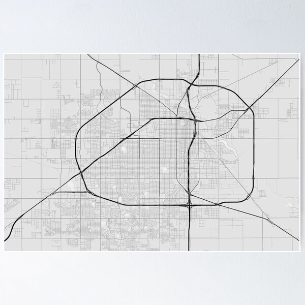 Item preview, Mapa de Lubbock, EE. UU. (Negro sobre blanco) designed and sold by Graphical-Maps.