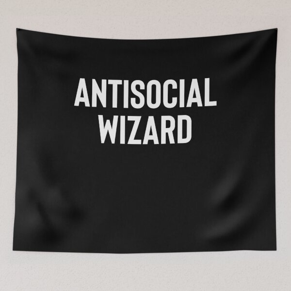 Item preview, Antisocial Wizard - Antisocial Funny Design designed and sold by MoTeesMo.