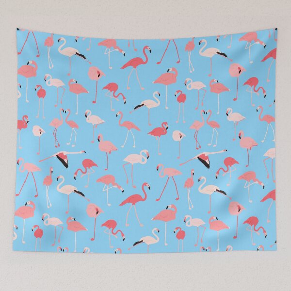 Item preview, flamingos (blue) designed and sold by tandemsy.