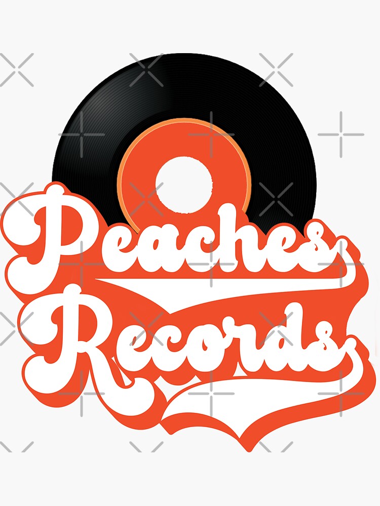 "Peaches vinyl records Music" Sticker for Sale by TZAR7 Redbubble