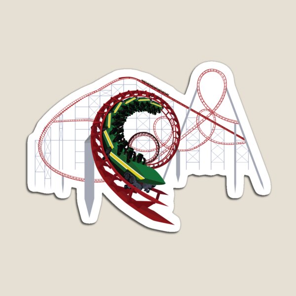Viper at Magic Mountain Coaster Design Magnet