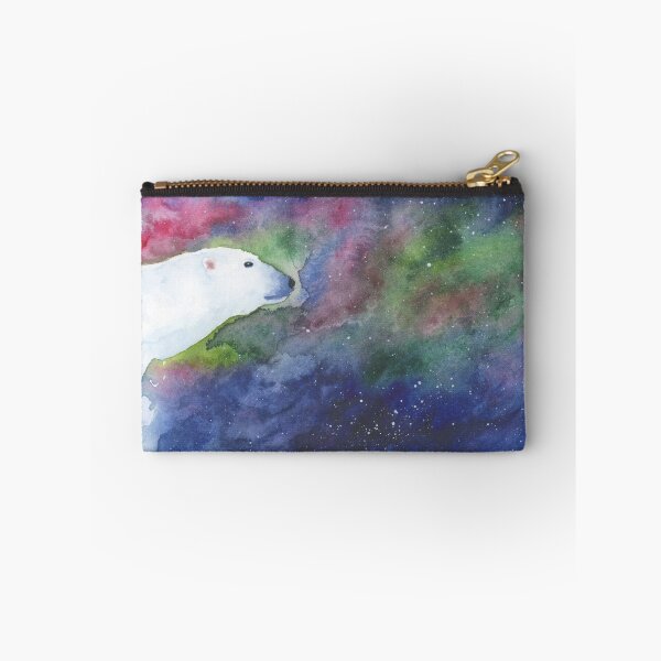 Item preview, Watercolor Polar Bear with Aurora Borealis designed and sold by purple-mango.