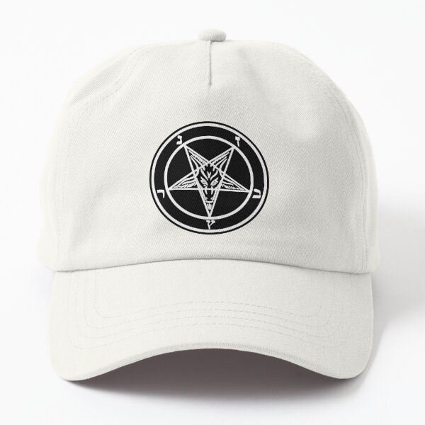 Baphomet Goat Head Inverted Pentagram Occult Satanic Logo Baphomet Occult Sigil Dad Hat