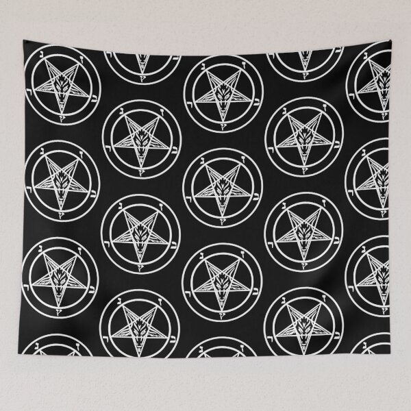 Item preview, Baphomet Goat Head Inverted Pentagram Occult Satanic Logo Baphomet Occult Sigil designed and sold by Reign Of Darkness.