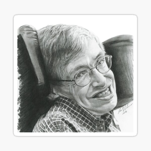 Stephen Hawking - Timeless Smile Sticker
