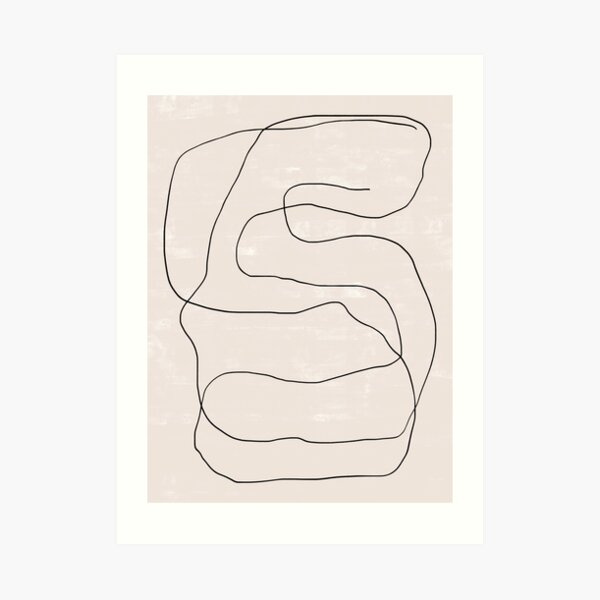 Abstract Scribble Poster | Ink Pen | Minimal Line Drawing | One Line Art Print | Scandinavian Modern | Trendy Wall Art Art Print