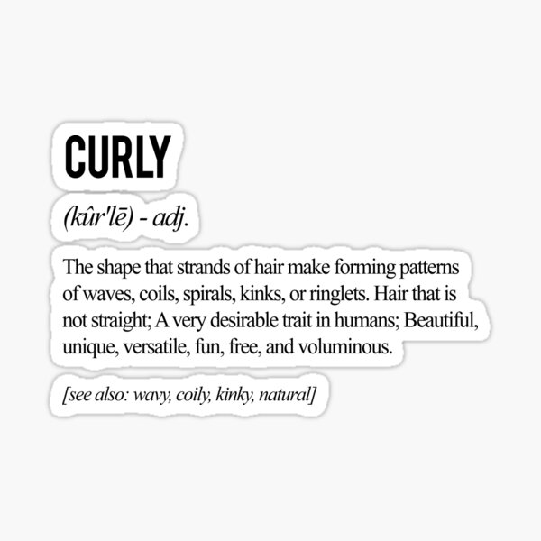 Curly Definition Sticker