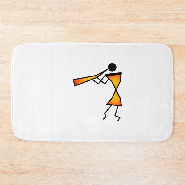Item preview, Cute Colorful Tribal Warli Art Musicians Playing Shehnai designed and sold by Digital Lama Creations.