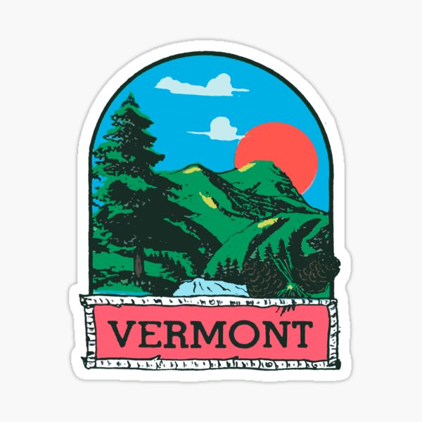 Vintage Style Vermont Sticker