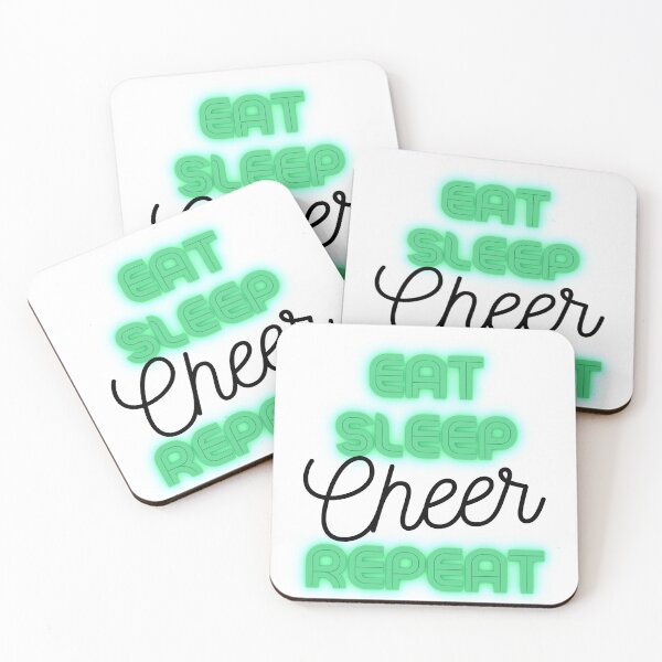 Item preview, Eat Sleep Cheer Repeat in Green and Black designed and sold by GeoTeasters.