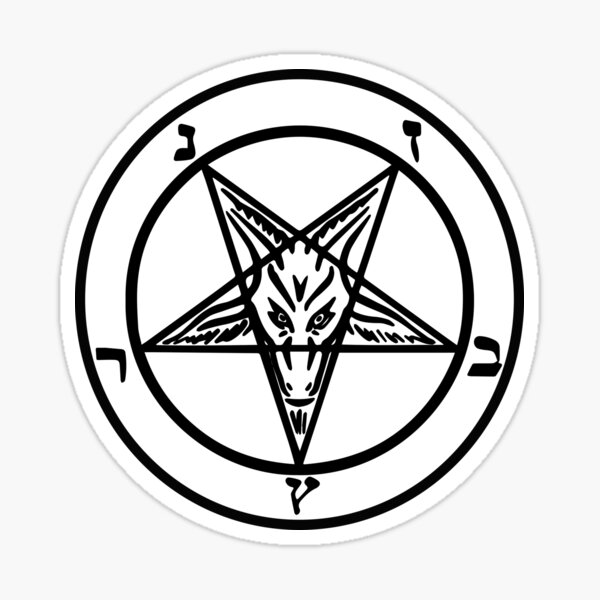 Item preview, Baphomet Goat Head Inverted Pentagram Occult Satanic Logo Baphomet Occult Black Sigil designed and sold by Reign Of Darkness.