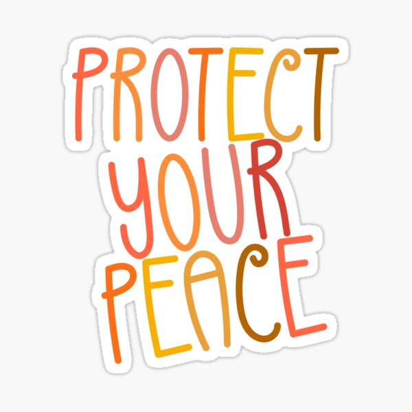 Item preview, Protect Your Peace Boho Retro Positivity Quote  designed and sold by patrishine.