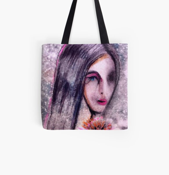 Asian Girl All Over Print Tote Bag