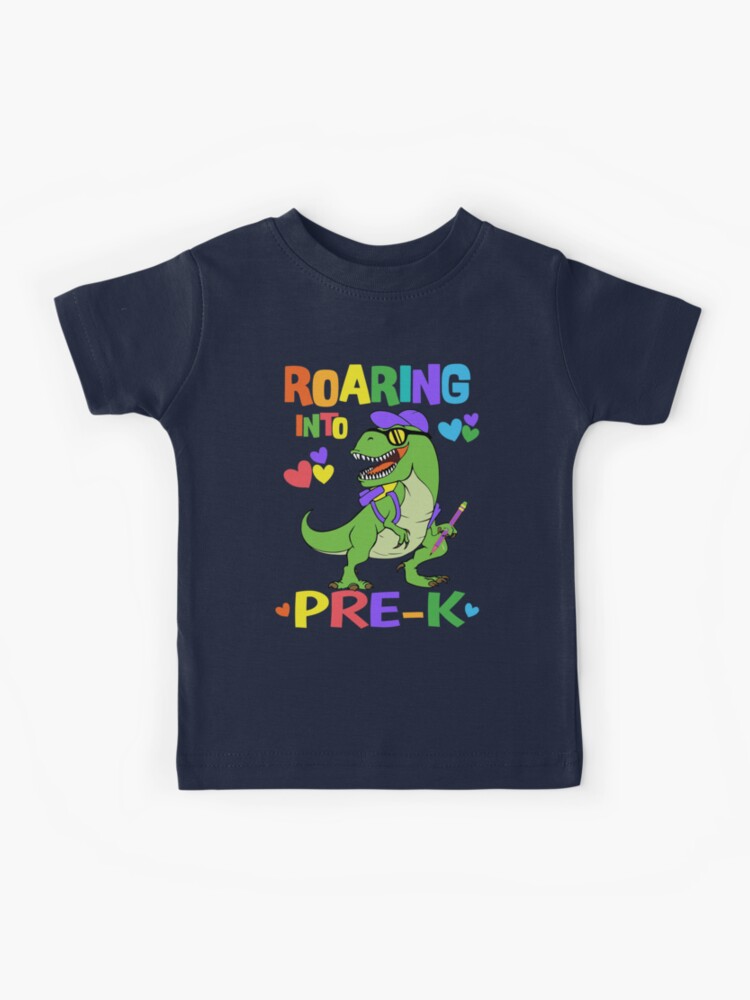 Camiseta para for Sale con la obra «Camisetas divertidas para niños Roaring Into Pre-K | Dinosaur T Rex Pre-K Preschool - Camiseta de regreso a la para niños y niñas»
