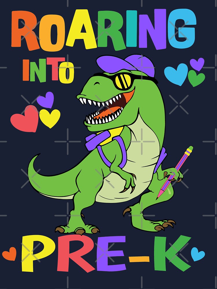 Camiseta para for Sale con la obra «Camisetas divertidas para niños Roaring Into Pre-K | Dinosaur T Rex Pre-K Preschool - Camiseta de regreso a la para niños y niñas»