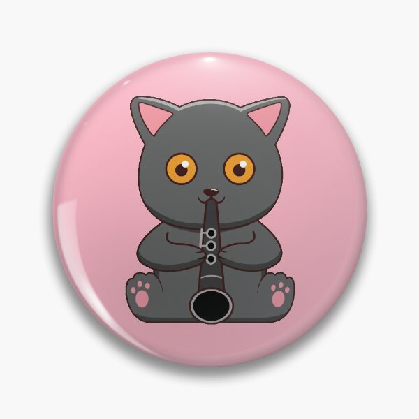 Item preview, Kawaii Cat Is Playing The Clarinet designed and sold by Luan Huynh.