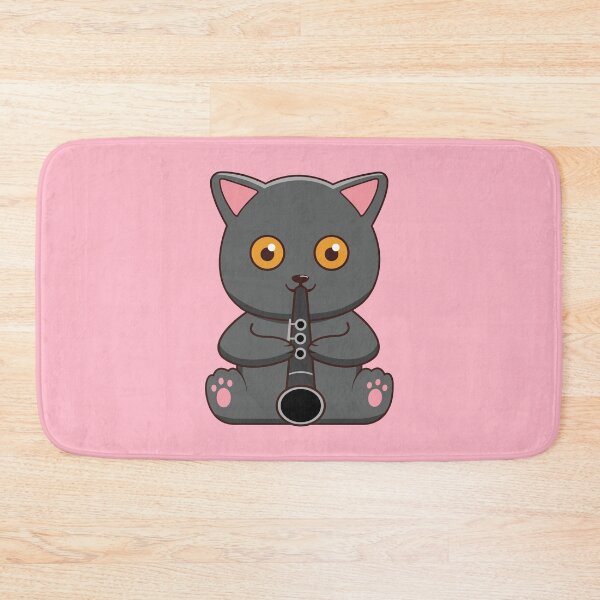 Item preview, Kawaii Cat Is Playing The Clarinet designed and sold by Luan Huynh.
