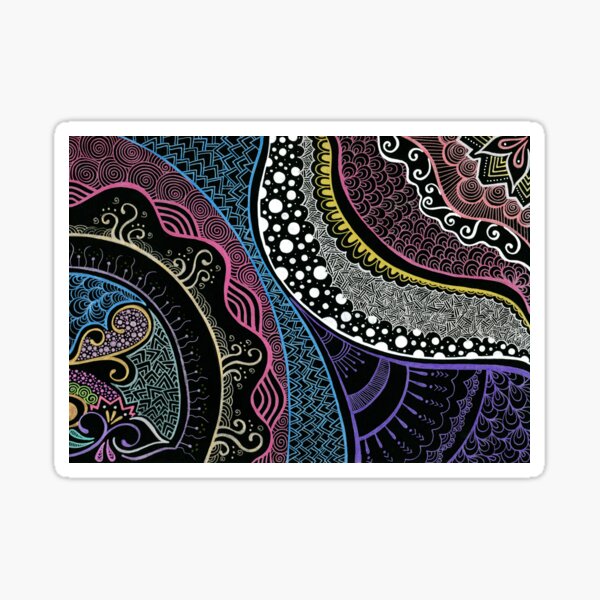 Doodle cross the night Sticker