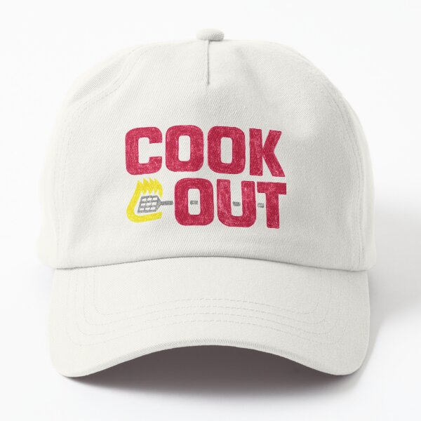 Aperçu de l'œuvre Cookout - Texture de craie vintage - Rouge et gris créée et vendue par sticker-stacker.