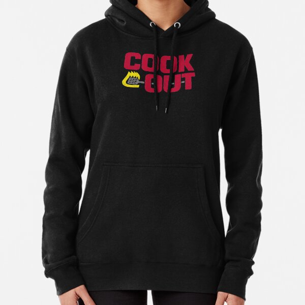 Cookout - Vintage Chalk Texture - Red & Gray Pullover Hoodie