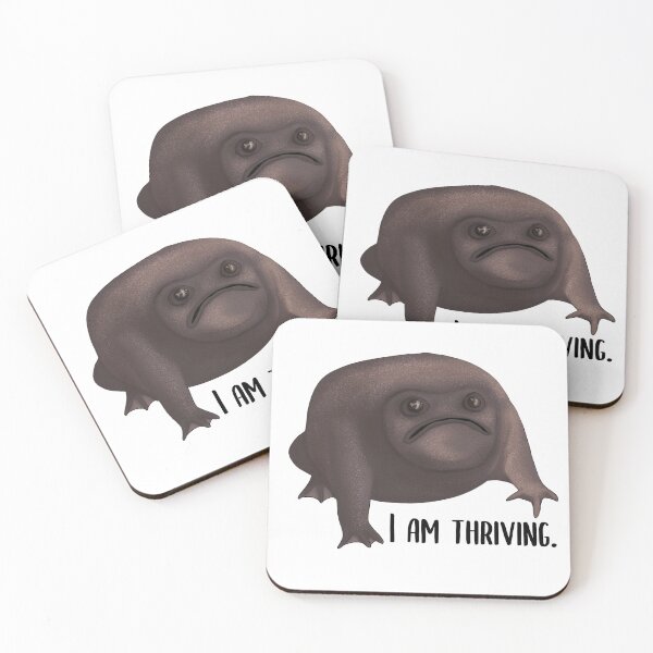 Item preview, Grumpy frog is thriving sticker designed and sold by EmyBeeDesigns.