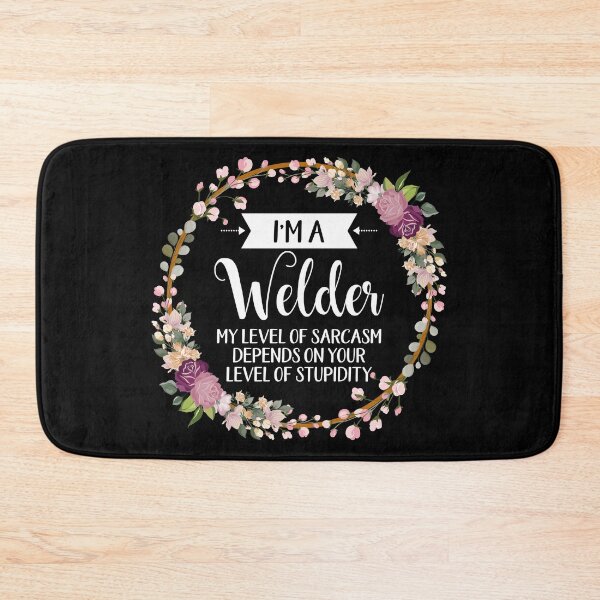 Item preview, I'm A Welder My Level Of Sarcasm Depends On Your Stupidity, Welder shirt, gifts for her, best friend gift Unique Gift Office Desk designed and sold by Orange Pieces.