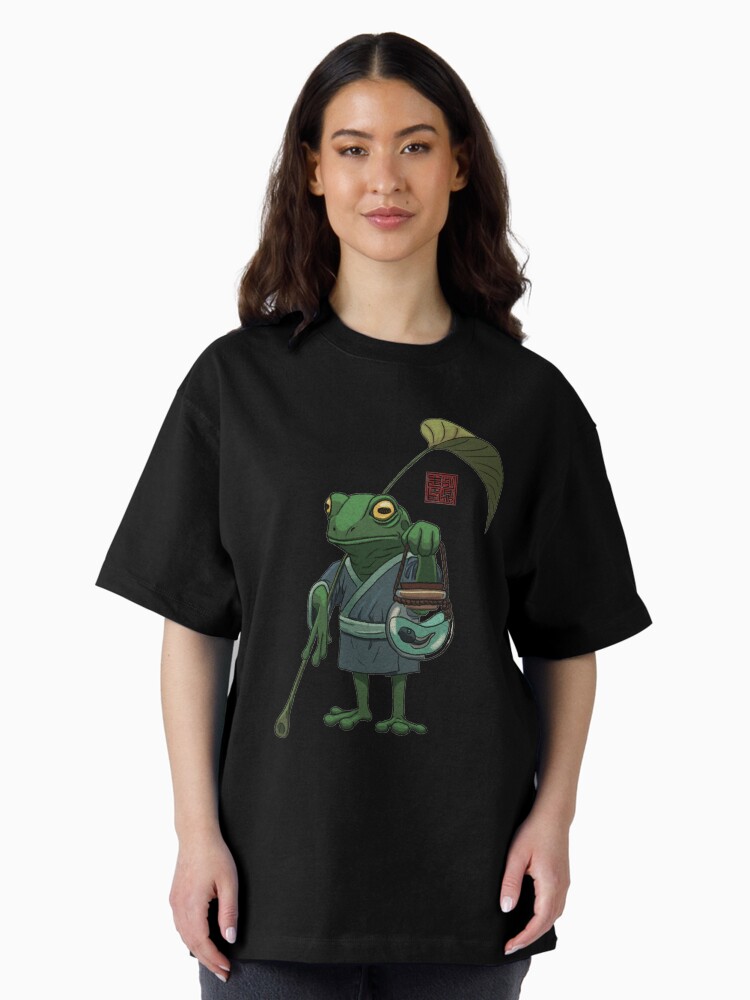 Thumbnail 2 of 7, Oversized T-Shirt, A Frog and His Son designed and sold by DingHuArt.