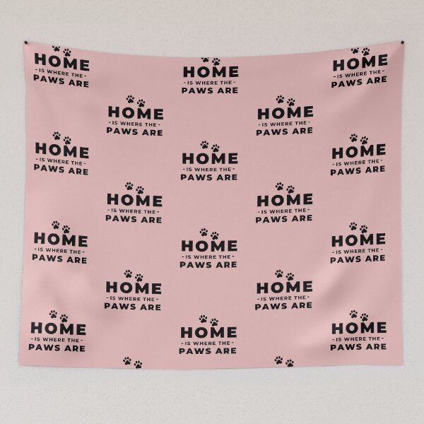 Item preview, home is where the paws are cat lover dog lover designed and sold by Hey-Nice-Shirt.