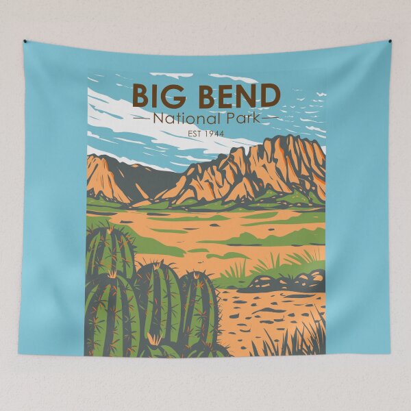 Item preview, Big Bend National Park Chihuahuan Desert Vintage designed and sold by KrisSidDesigns.
