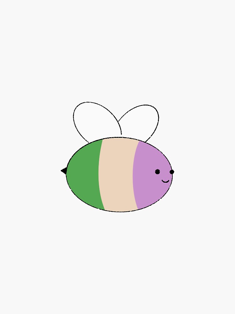 Genderqueer Pride Bee Sticker For Sale By Crackerjacksart Redbubble 1016