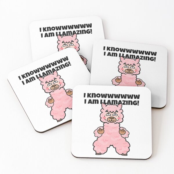 Item preview, I know I am llamazing! Middle finger pink llama or alpaca designed and sold by Ms-Wgaf.