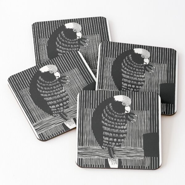 Item preview, Vintage graphic black and white parrot designed and sold by Astralia.