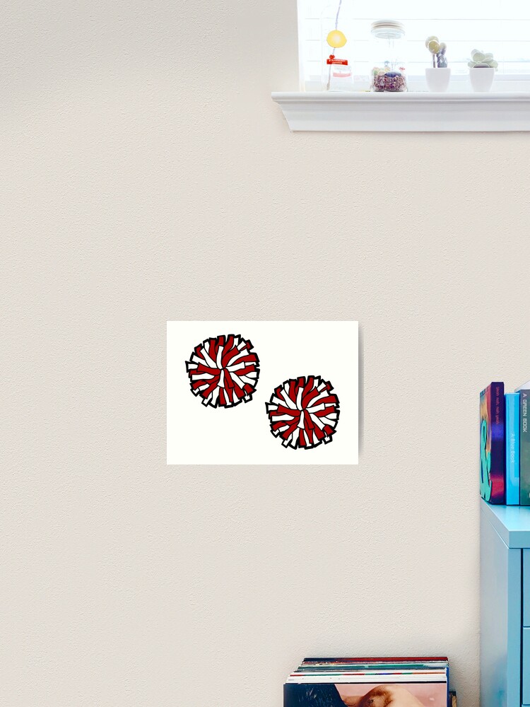 Pom Poms (Red & White) Photographic Print for Sale by crystalcreative