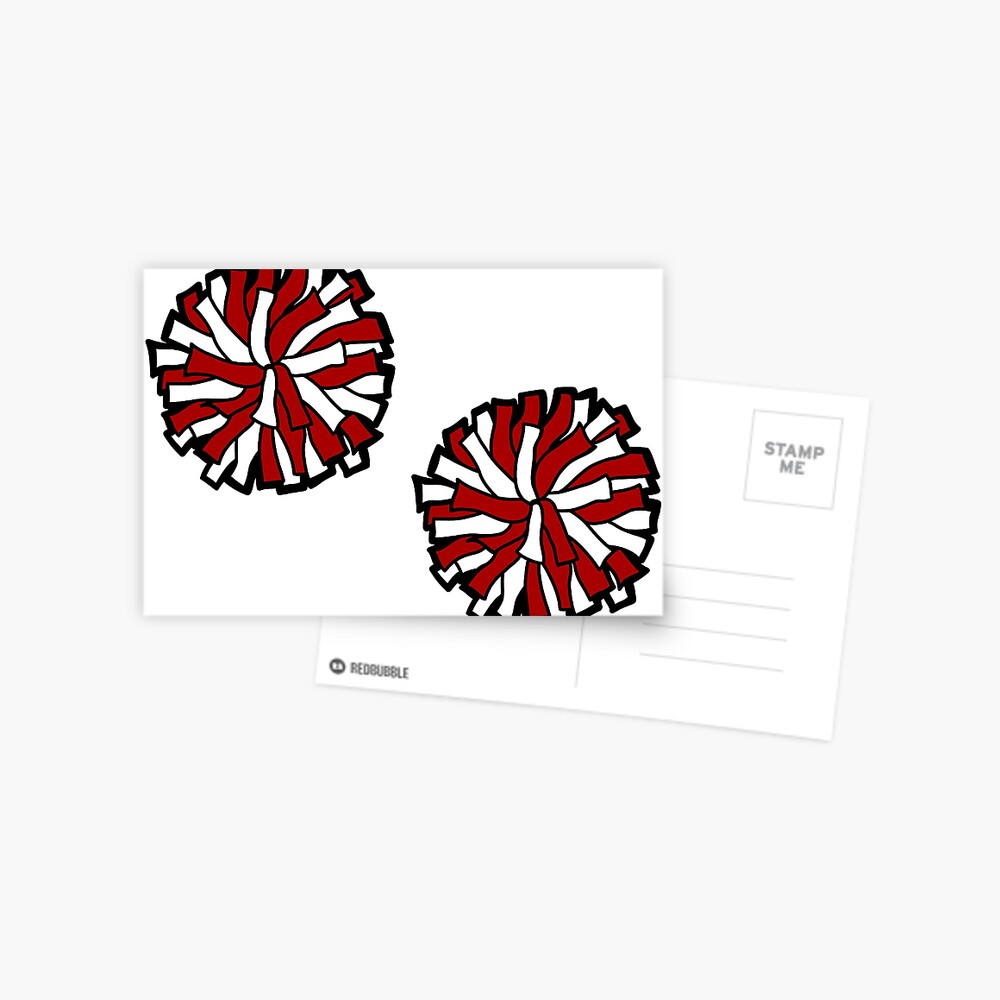 Pom Poms (Red & White) | Art Print