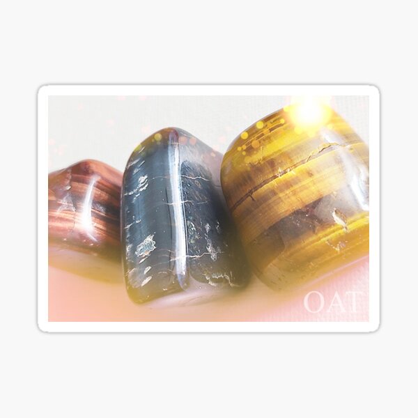 Red Tiger's Eye, Blue Tiger's Eye, Gold Tiger's Eye Frequency Sticker
