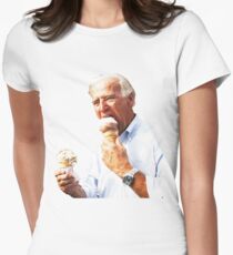 Joe Biden Eating Ice Cream Women's Fitted T-Shirt