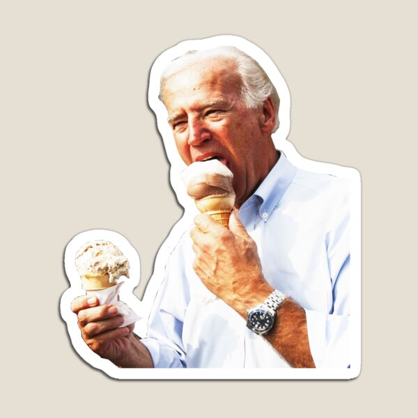 Joe Biden Eating Ice Cream Magnet