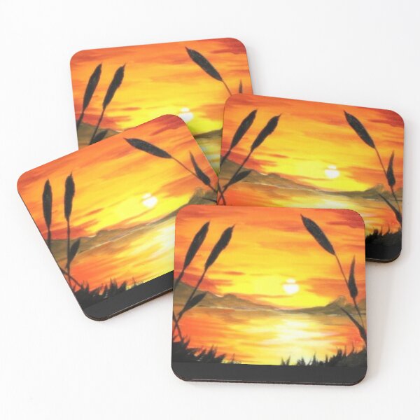 Item preview, Sunset and Cattails designed and sold by PaintDesignWine.