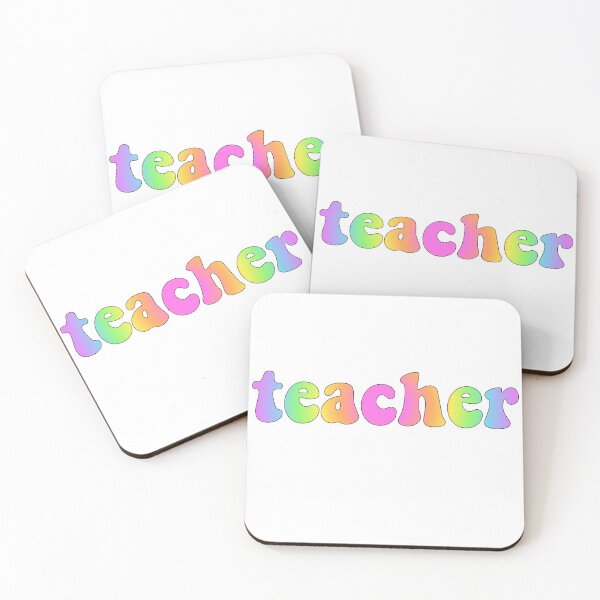 Item preview, Retro Teacher Gradient Pastel Rainbow designed and sold by MarthaCreates.