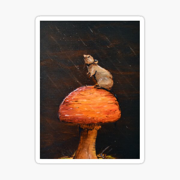 Item preview, Mouse in the rain designed and sold by VsWildArt.