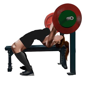 Motivational Bench Press Girl In Color