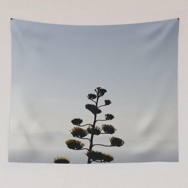 Item preview, agave americana, agave flower with mountain silhouette designed and sold by Michaelerch.